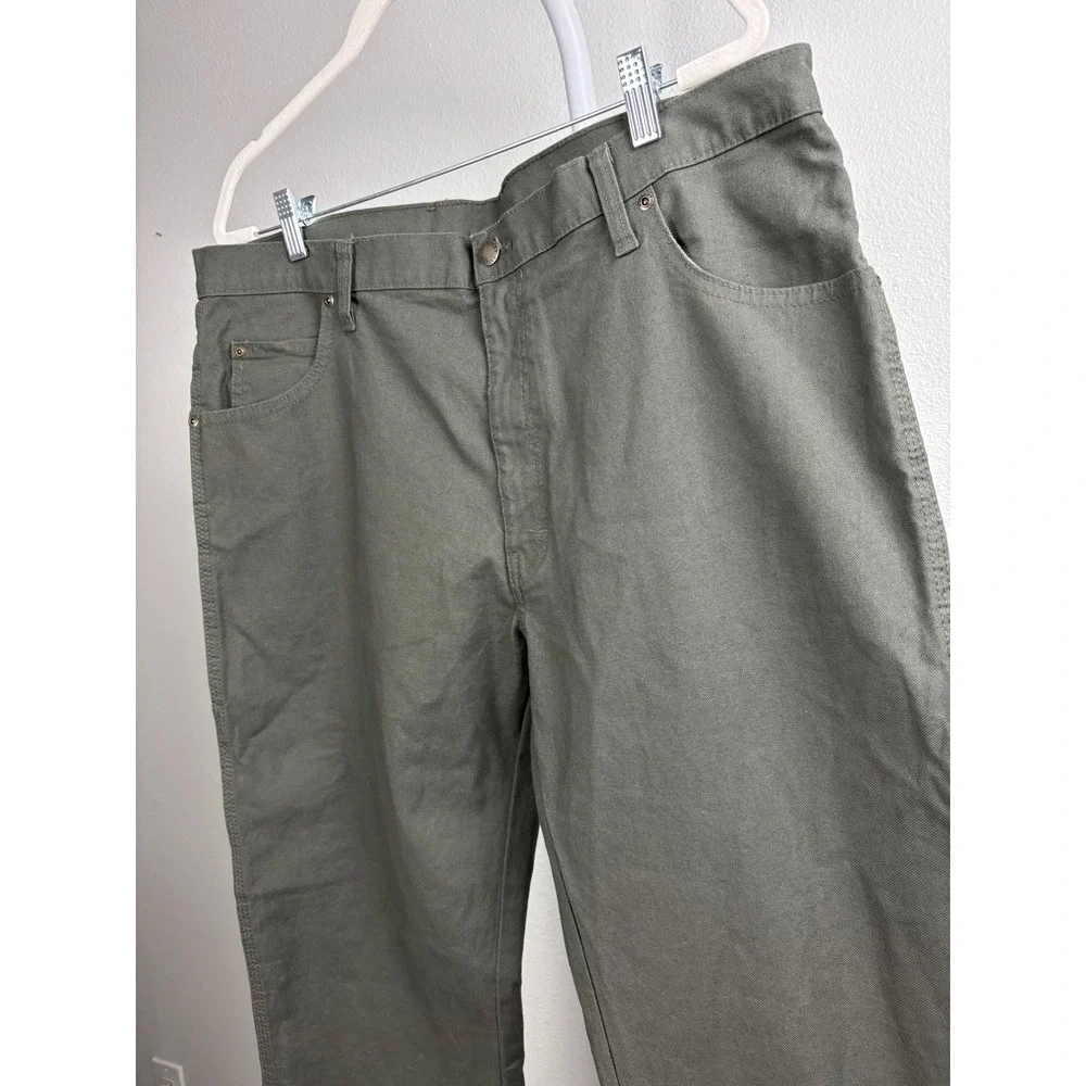 Genuine Dickies Mens Carpenter Pants Olive Green 36x34 Utility Workwear Gorpcore